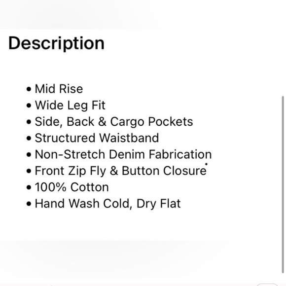 VICI “Timing” Wide Leg Cargo Pants NWT - Picture 5 of 7